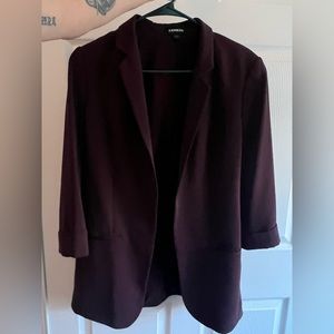 Rolled sleeve boyfriend blazer - M